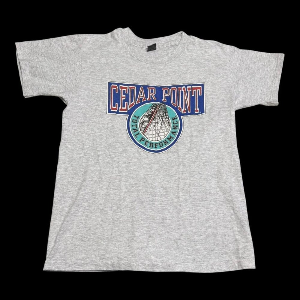 Vintage Sherry's Best Cedar Point Wooden Roller Coaster Shirt Adult Large‎